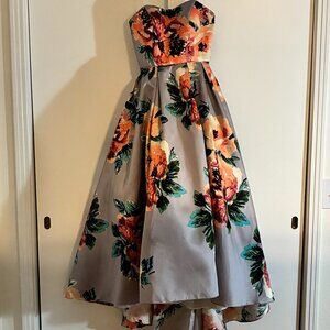 Betsy Adam Floral Strapless Formal Size 6